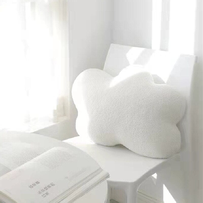 wickedafstore White Cloud Plush Pillow Cushion