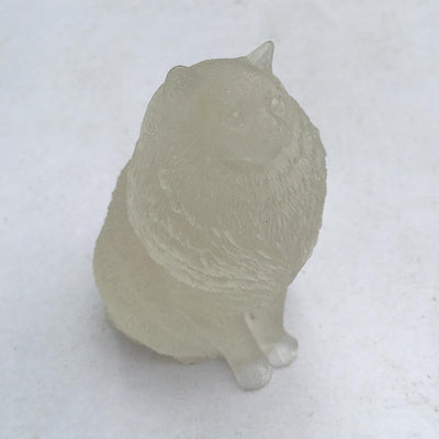 wickedafstore White crystal Natural Crystal Lady Cat Carving