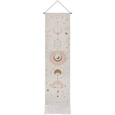 wickedafstore White Moon Phase Wall Hanging Tapestry