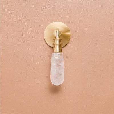 wickedafstore White Natural Crystal Cabinet Knob