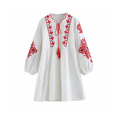 wickedafstore White / One Size Blair Boho Mini Dress