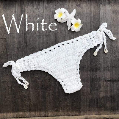 wickedafstore White / S Dylla Crochet Bikini Bottom