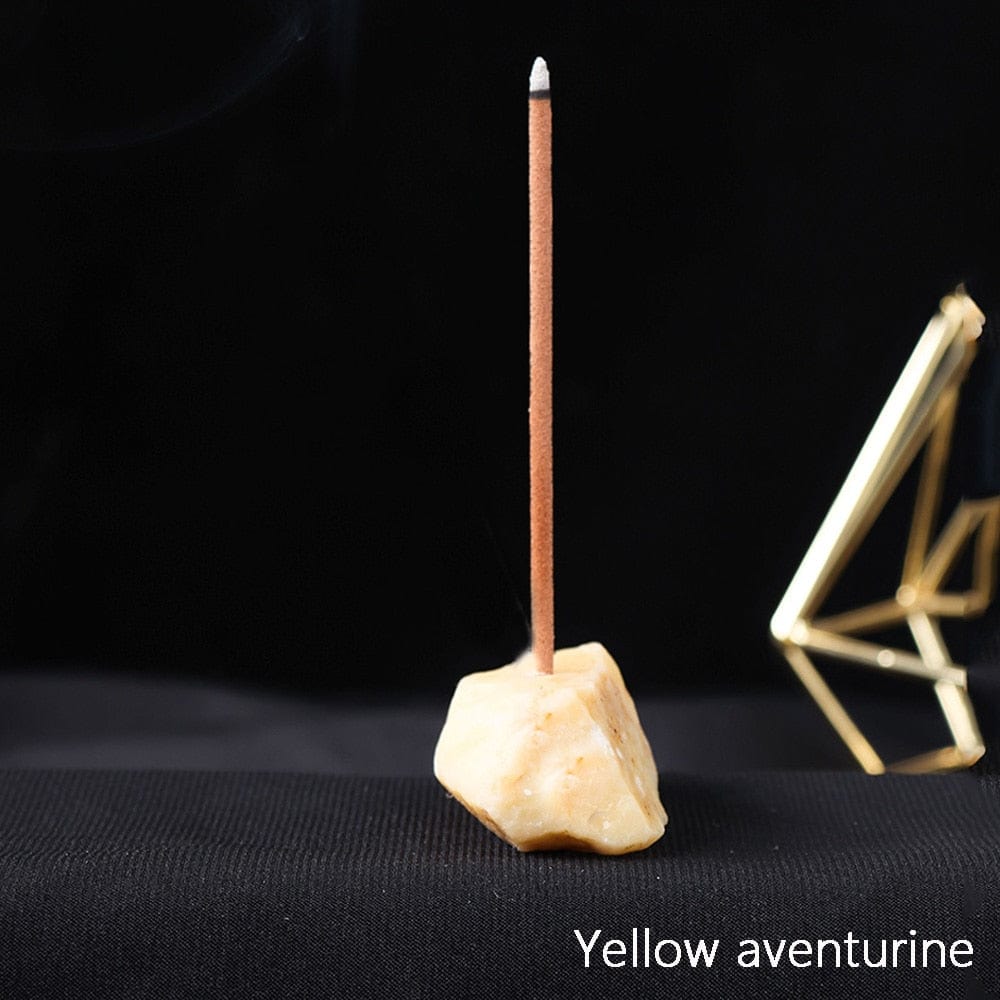 wickedafstore Yellow aventurine Healing Crystals Incense Holders