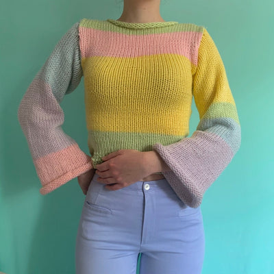 wickedafstore Yellow / S Matilda Crochet Sweater