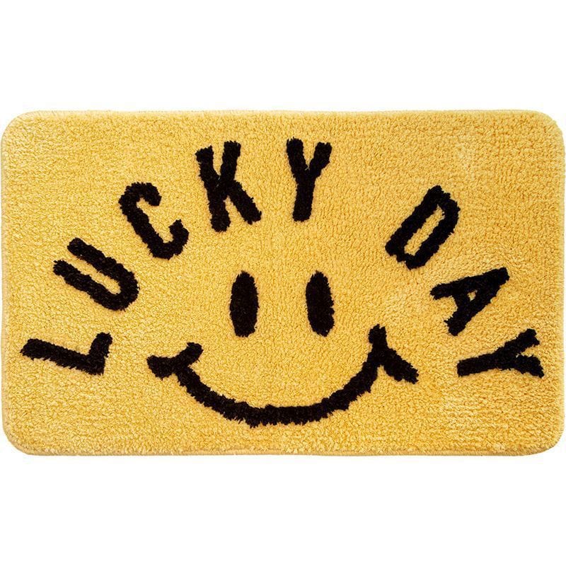 wickedafstore Yellow Square / 60x90cm Lucky Day Bath Mat