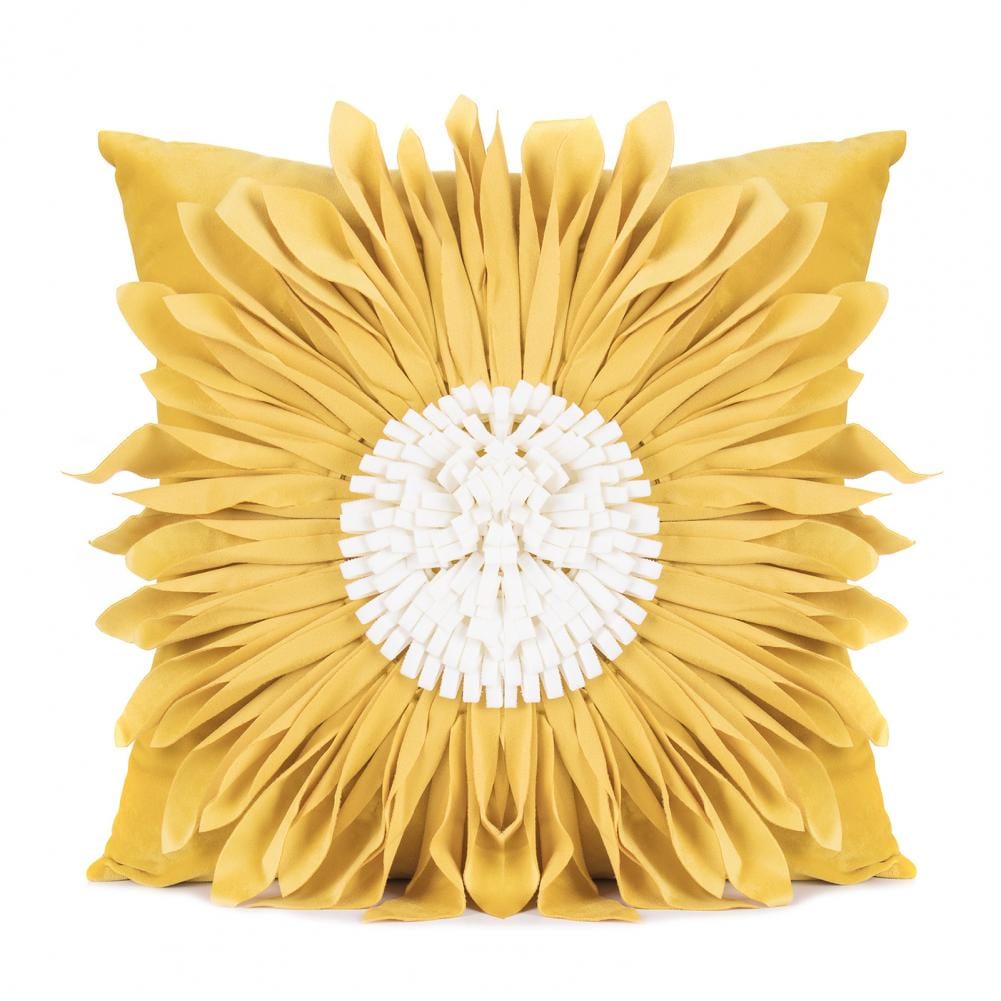 wickedafstore Yellow The Chrysanthemum Cushion Cover