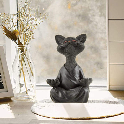 wickedafstore Zen Cat Buddha