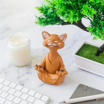 wickedafstore Zen Cat Buddha